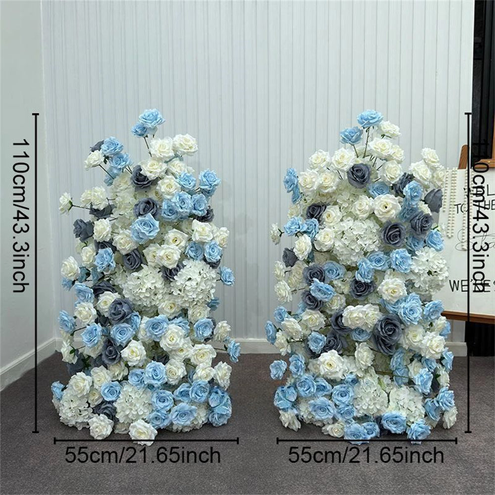 5D Luxury Colorful Wedding Backdrop Floral Arrangement Flower Row Colorful Babysbreath Flower Runner flower arch