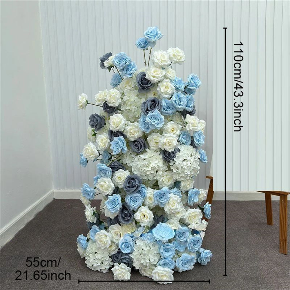 5D Luxury Colorful Wedding Backdrop Floral Arrangement Flower Row Colorful Babysbreath Flower Runner flower arch