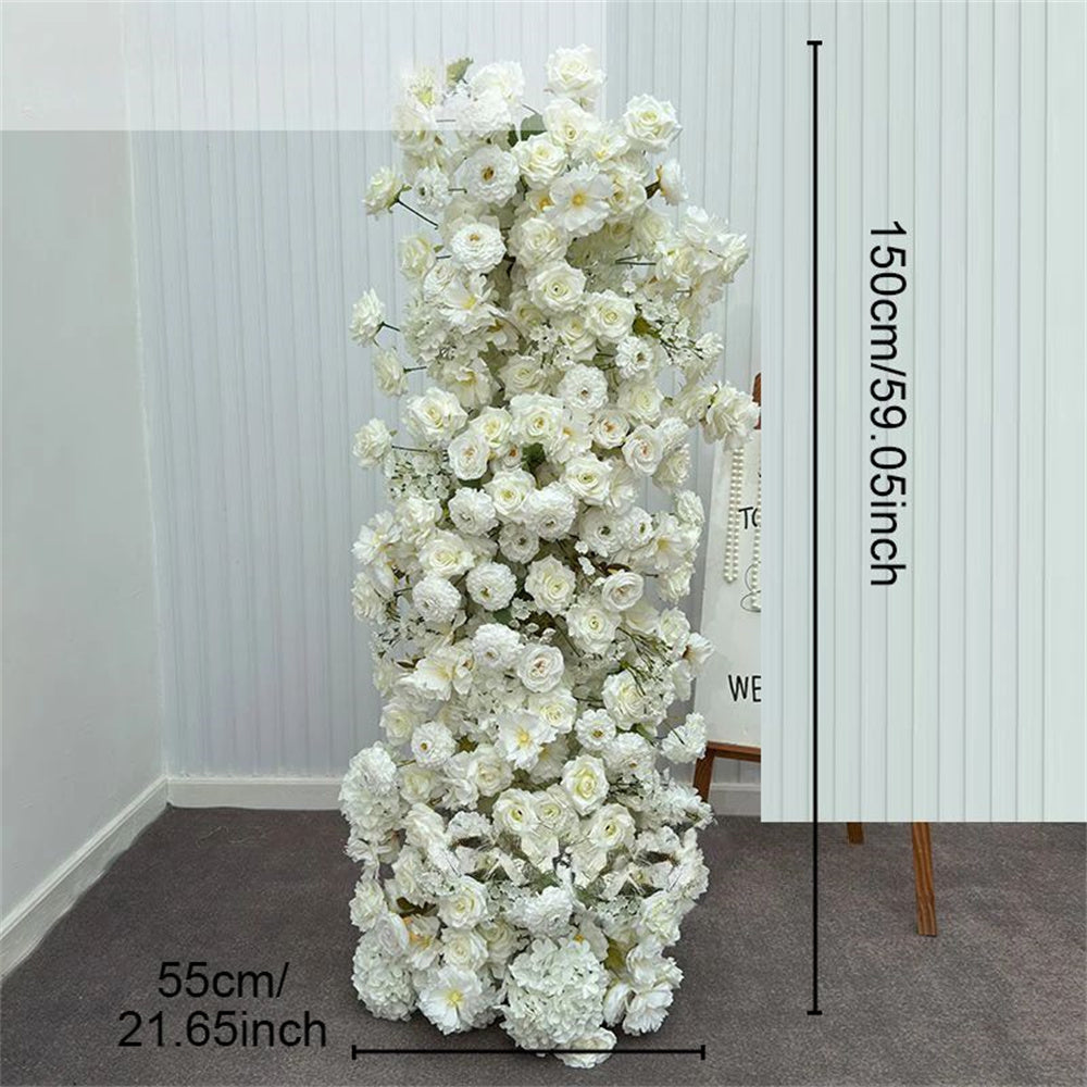 5D Luxury Colorful Wedding Backdrop Floral Arrangement Flower Row Colorful Babysbreath Flower Runner flower arch