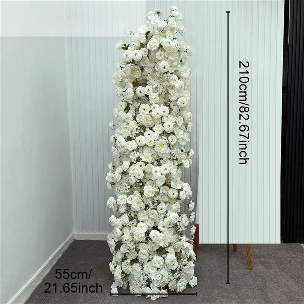 5D Luxury Colorful Wedding Backdrop Floral Arrangement Flower Row Colorful Babysbreath Flower Runner flower arch